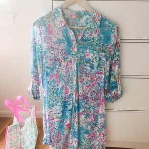 Lilly Pulitzer Natalie Coverup Small EUC